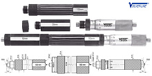 Нутромеры НМ 200 - НМ 6000 микрометрические с откручиваемыми мерами Vogel