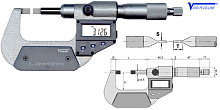 Микрометры  МЦ 25-МЦ 175 для канавок цифровые IP40 Vogel