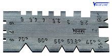 Шаблон для контроля метрической, дюймовой и ленточной резьбы Vogel