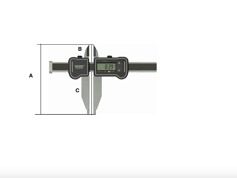 Штангенциркули ШЦЦ 300 - ШЦЦ 800 Vogel цифровые с 2-мя подвижными губками